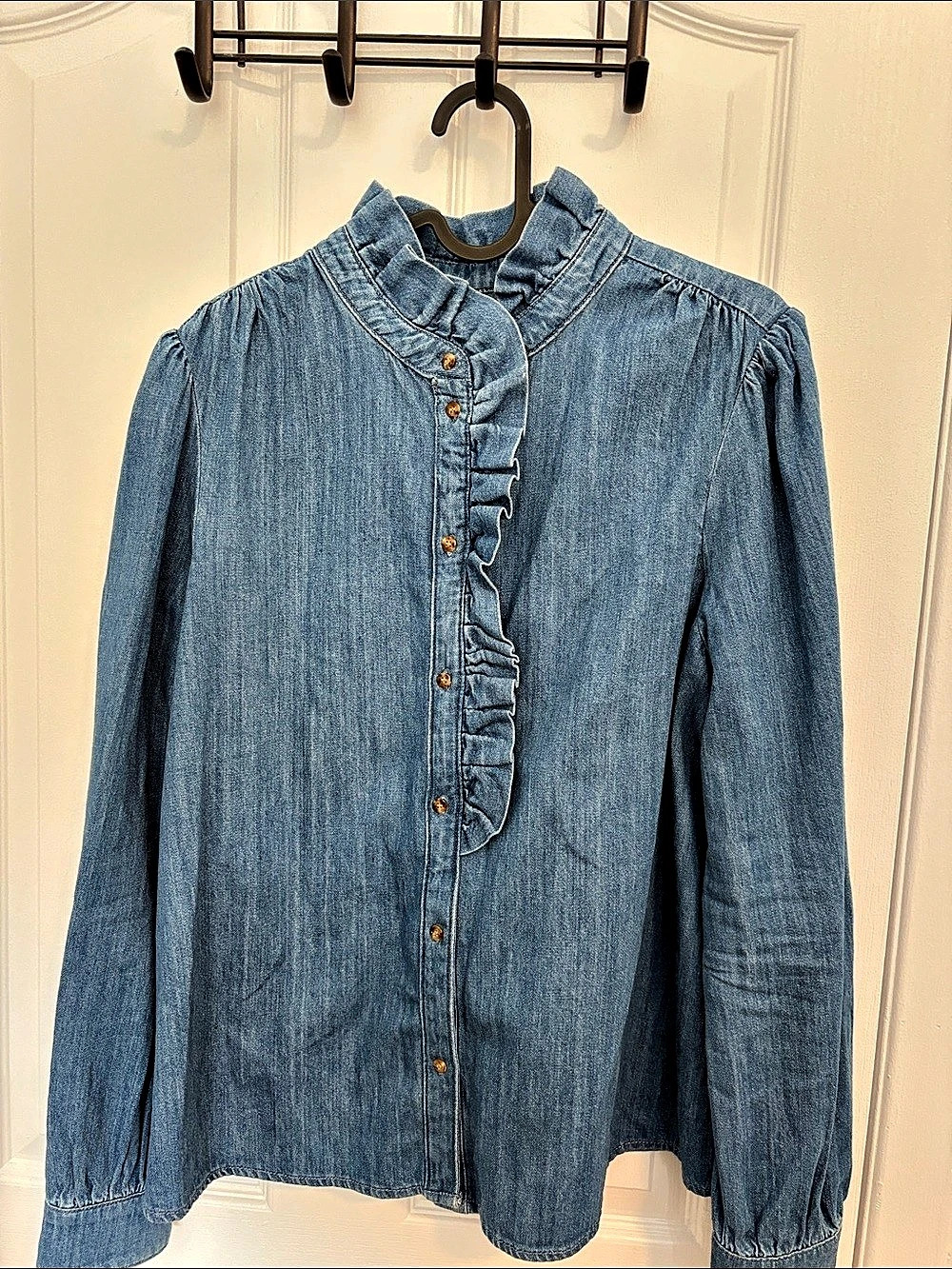 Sézane denim blouse